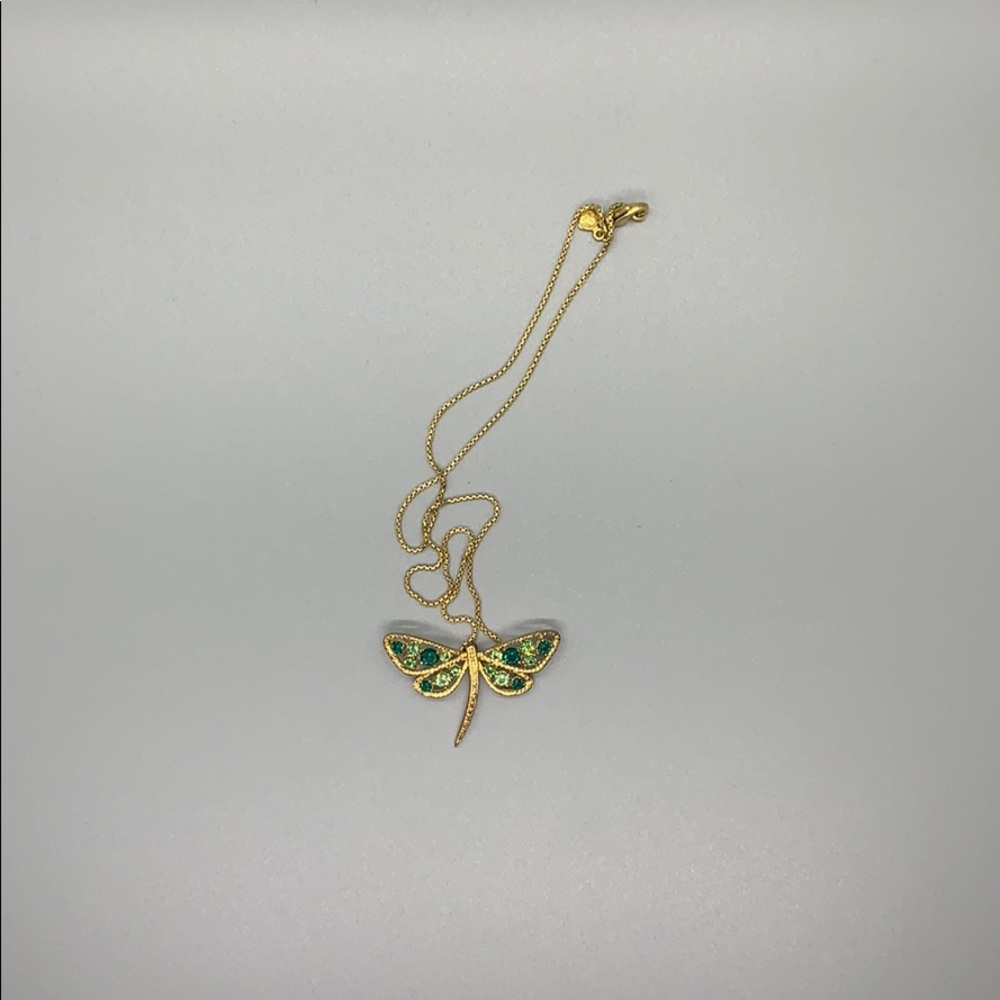 Green Dragonfly Necklace